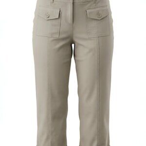 Ann Taylor LOFT Khaki Straight Leg Cropped Pants - SIZE 10